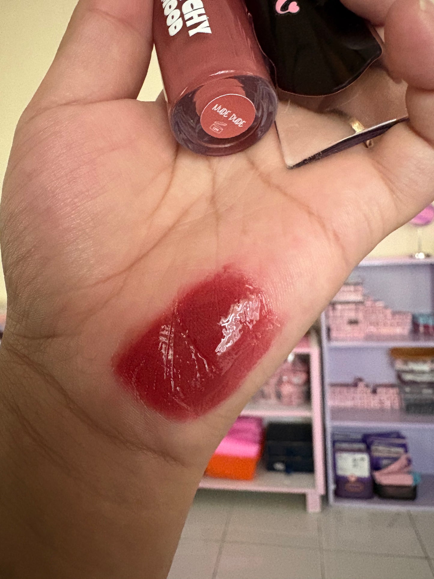 ROSY NUDE DUO ( cranberry water tint + nude dude lipgloss)