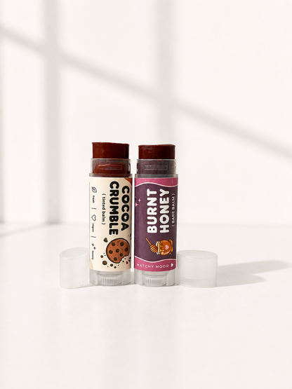 TOASTED SUGAR DUO (includes burnt honey & cocoa crumble lip balm )