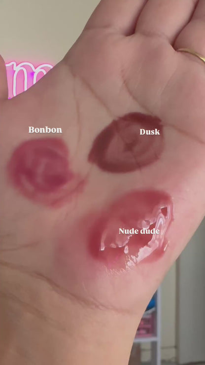 SOFT NUDES ( includes nude dude + bonbon + dusk lipgloss )